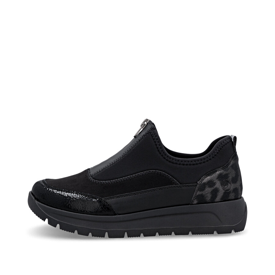 chaussures noires à fermeture éclair pour femmes remonte d2v01-04
