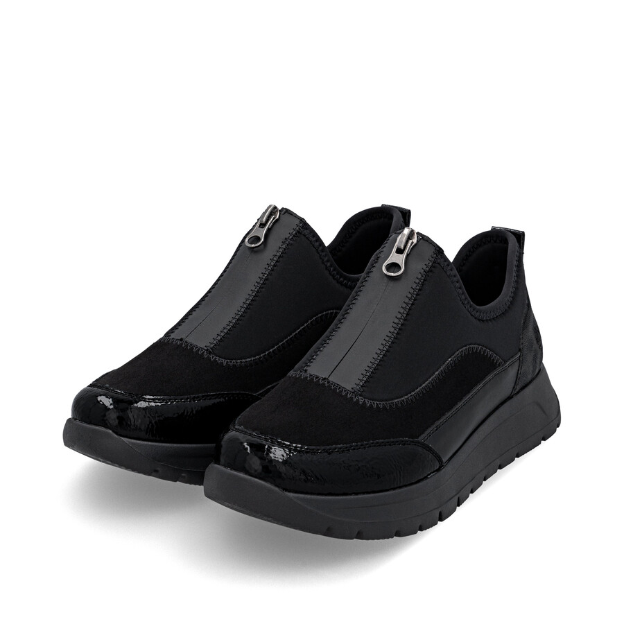 chaussures noires à fermeture éclair pour femmes remonte d2v01-04