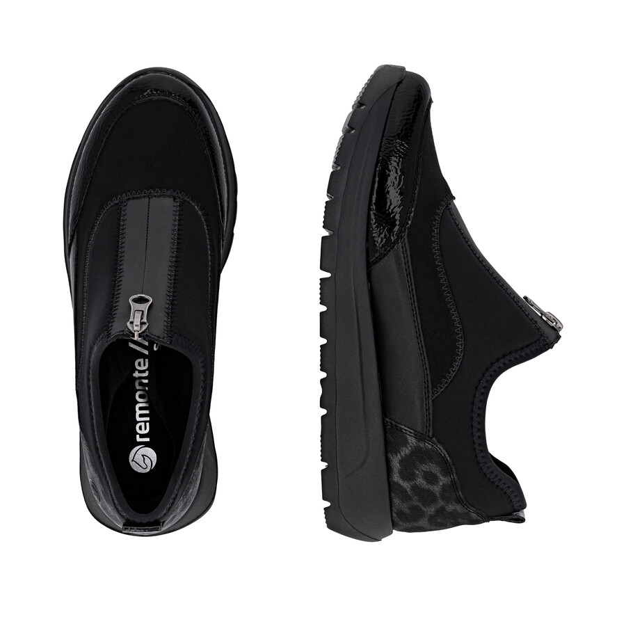 chaussures noires à fermeture éclair pour femmes remonte d2v01-04