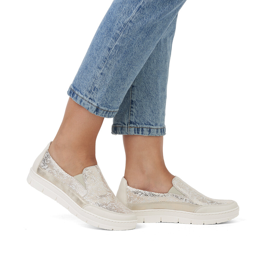 chaussures métallisées élastiques pour femmes remonte d5829-90