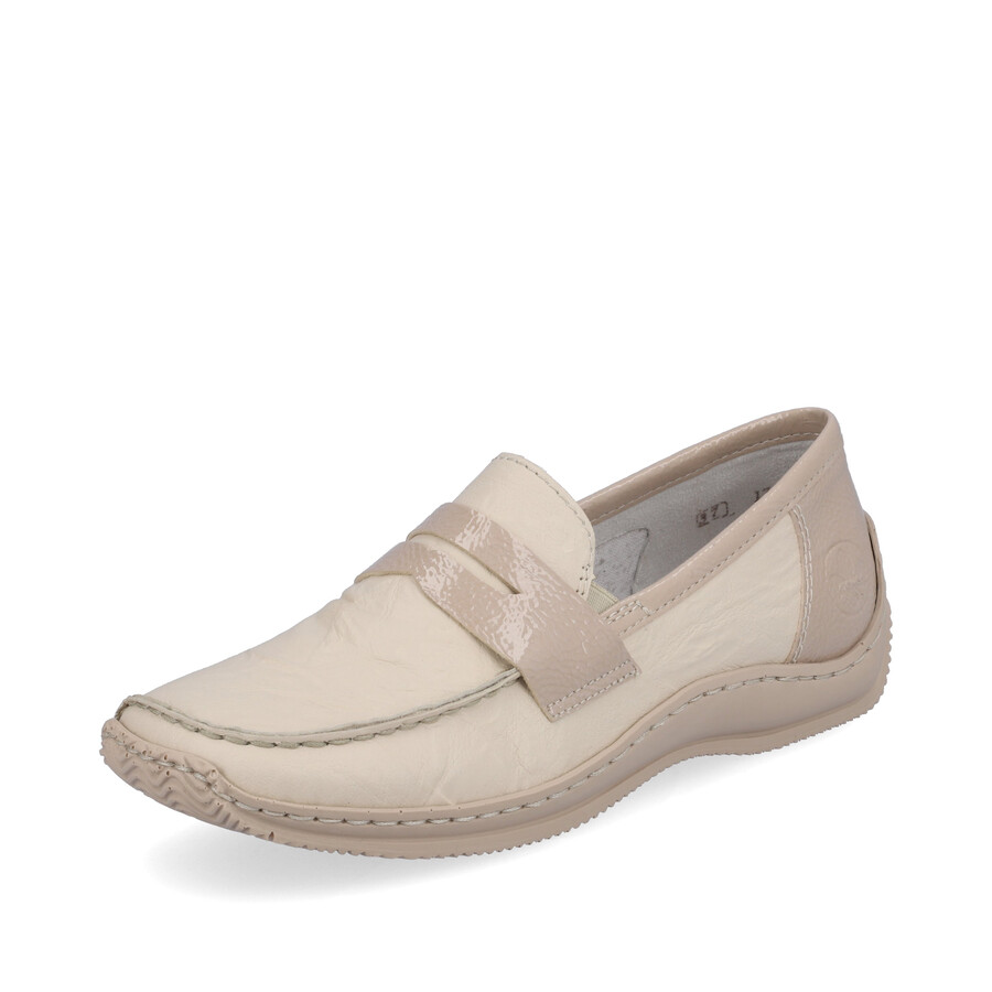 mocassins beiges pour femmes rieker l1752-60