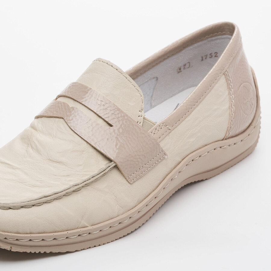 mocassins beiges pour femmes rieker l1752-60