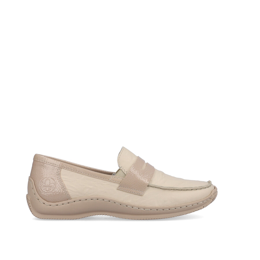mocassins beiges pour femmes rieker l1752-60