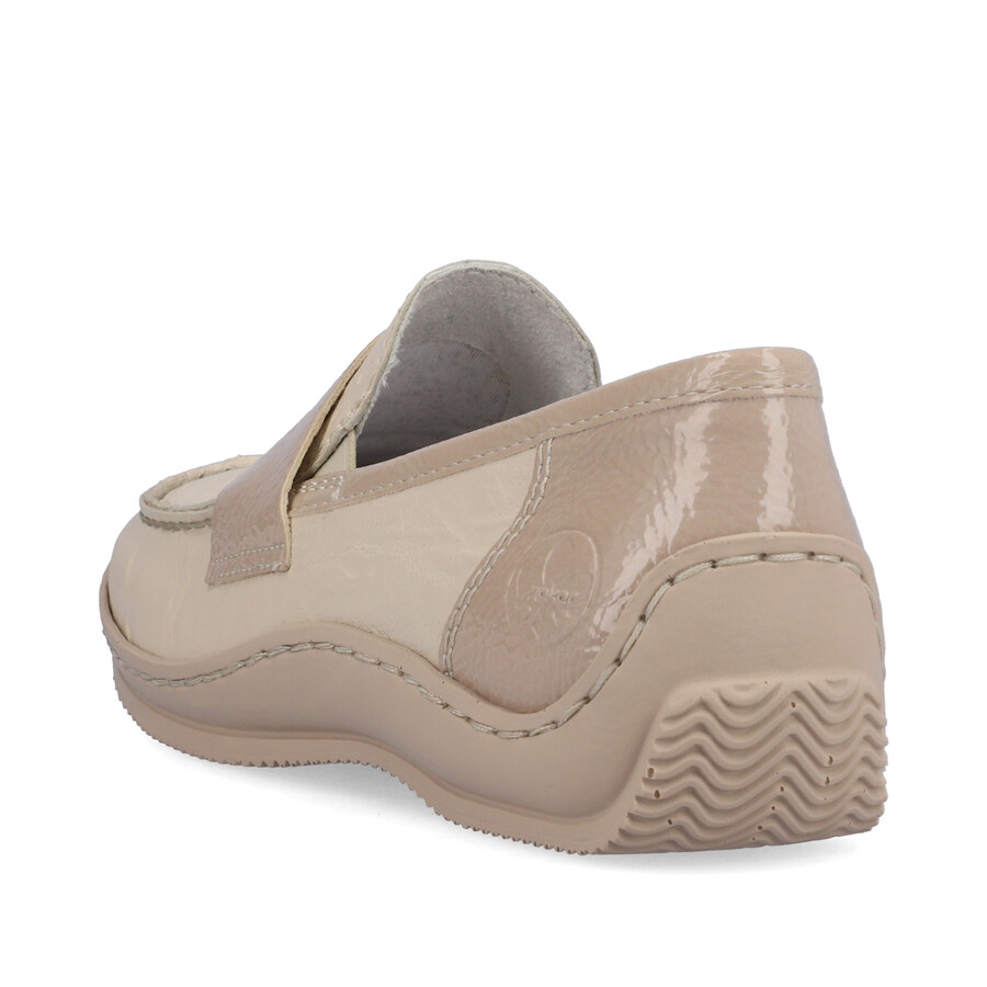 mocassins beiges pour femmes rieker l1752-60