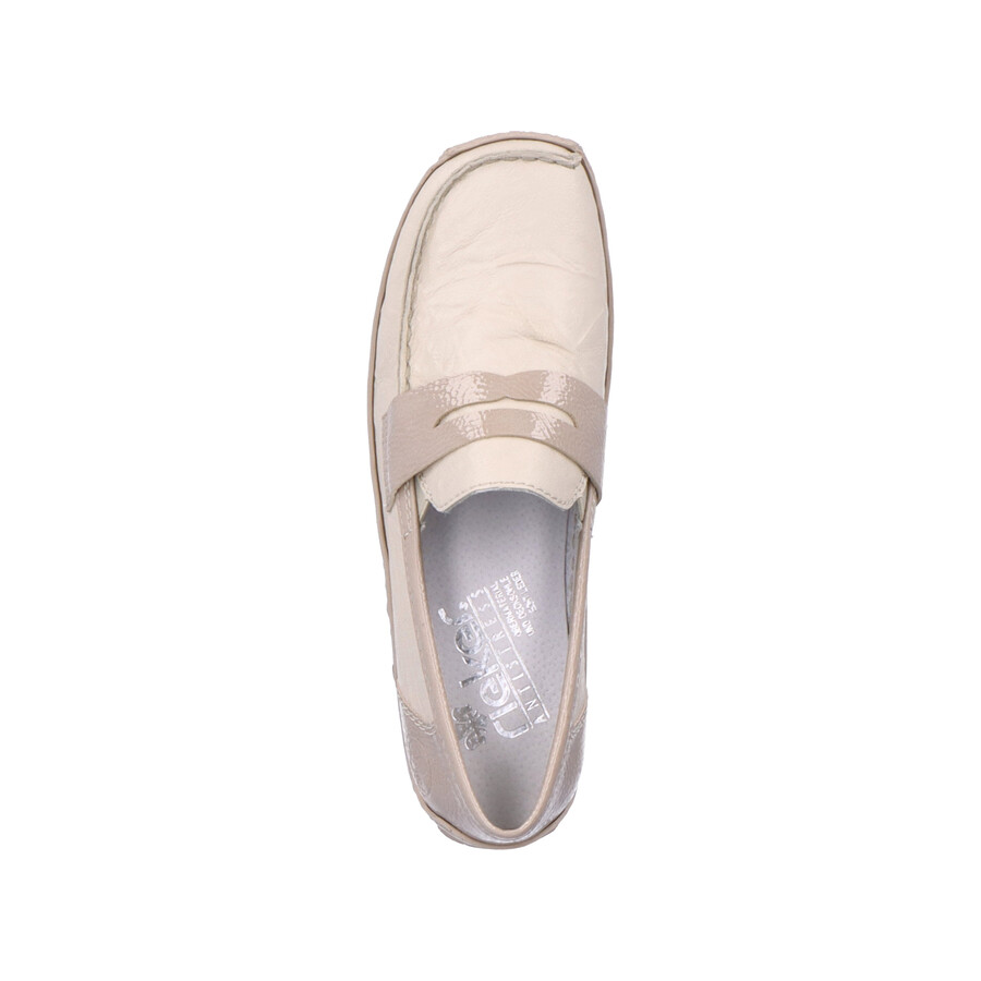 mocassins beiges pour femmes rieker l1752-60