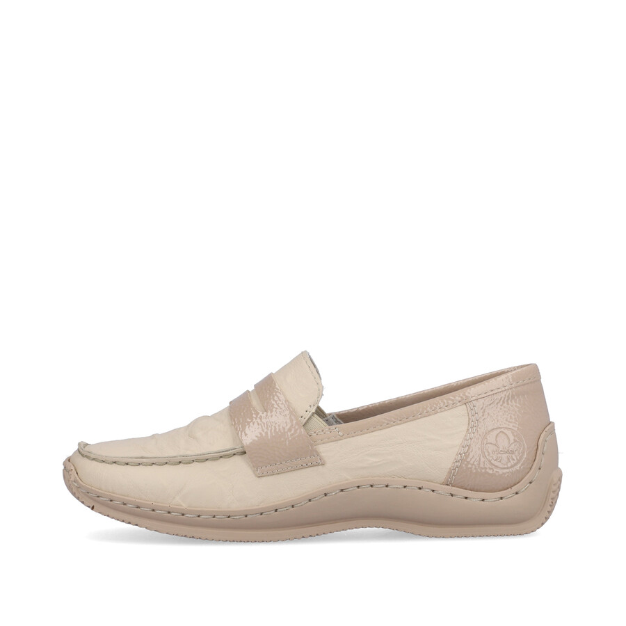 mocassins beiges pour femmes rieker l1752-60