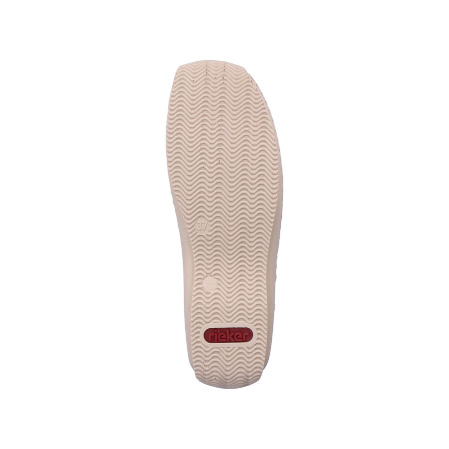 mocassins beiges pour femmes rieker l1752-60
