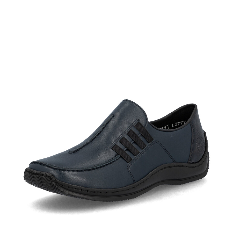 chaussures élastiques bleues pour femmes rieker l1777-14