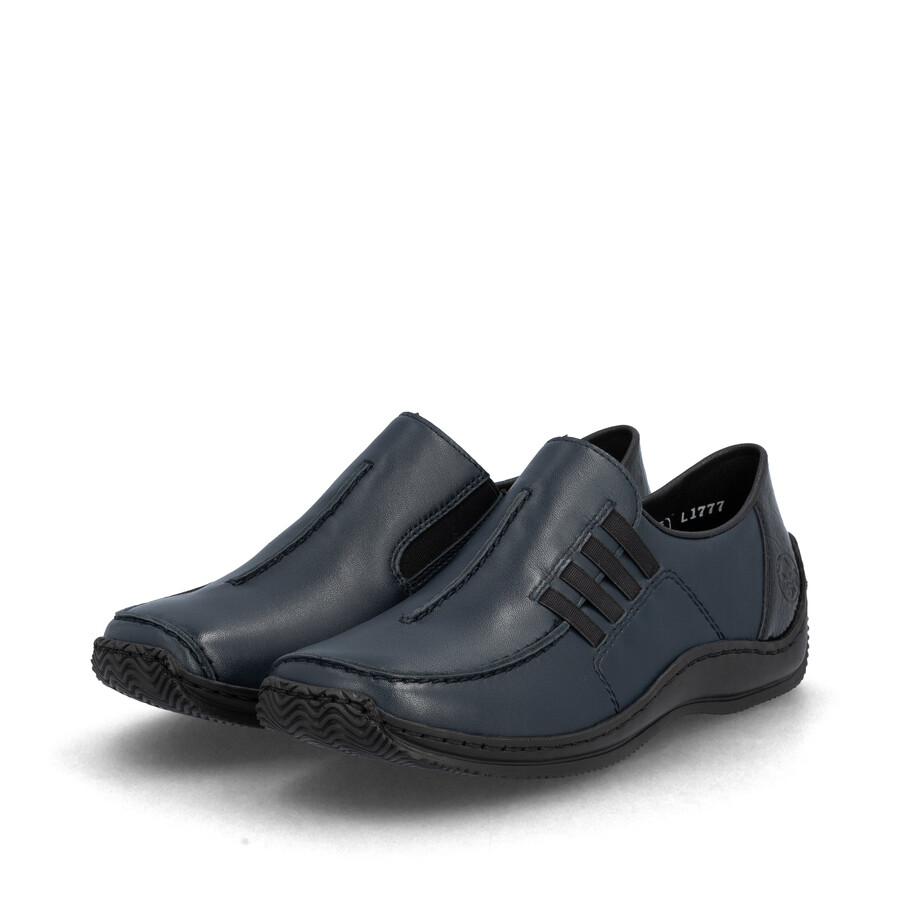 chaussures élastiques bleues pour femmes rieker l1777-14