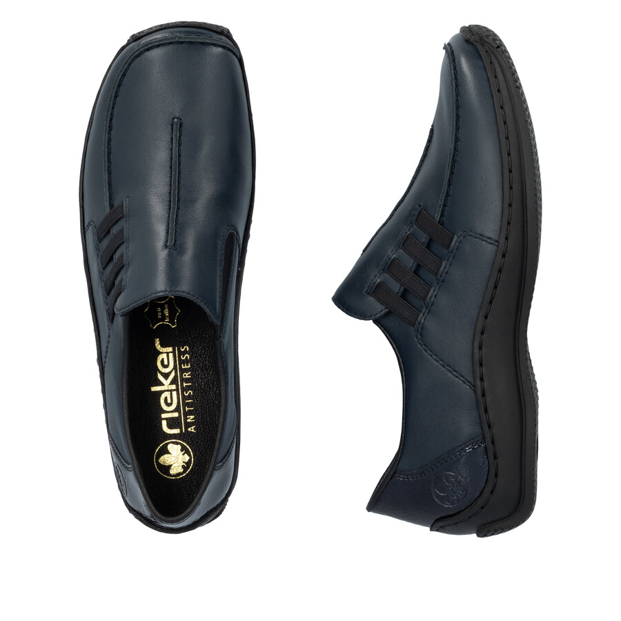 chaussures élastiques bleues pour femmes rieker l1777-14