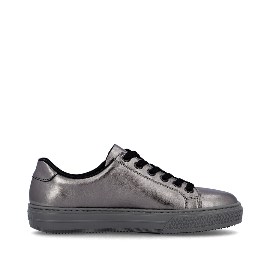 chaussures à fermeture éclair argentplatine pour femmes rieker l59l1-90