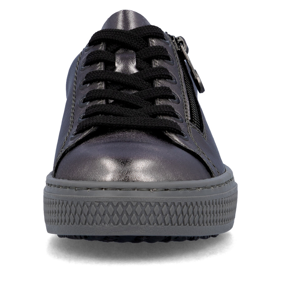 chaussures à fermeture éclair argentplatine pour femmes rieker l59l1-90