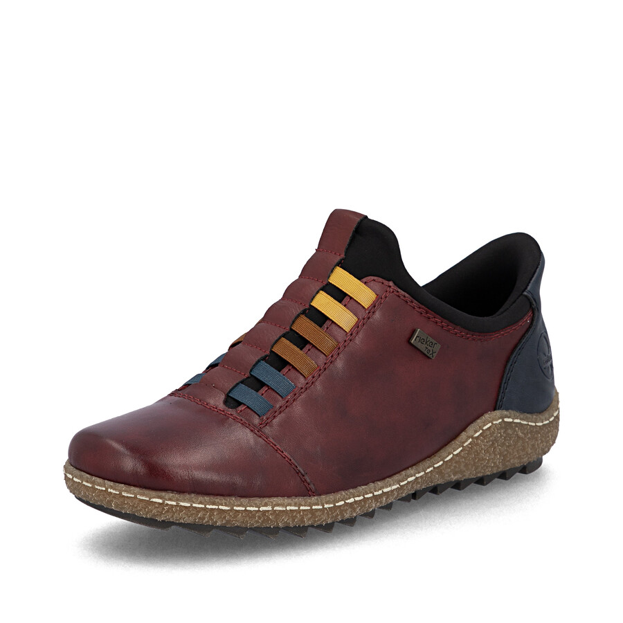 chaussures élastiques rouges pour femmes rieker l7562-35
