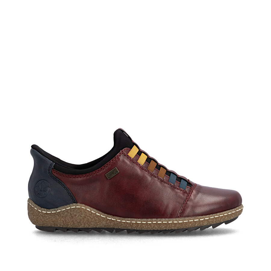 chaussures élastiques rouges pour femmes rieker l7562-35