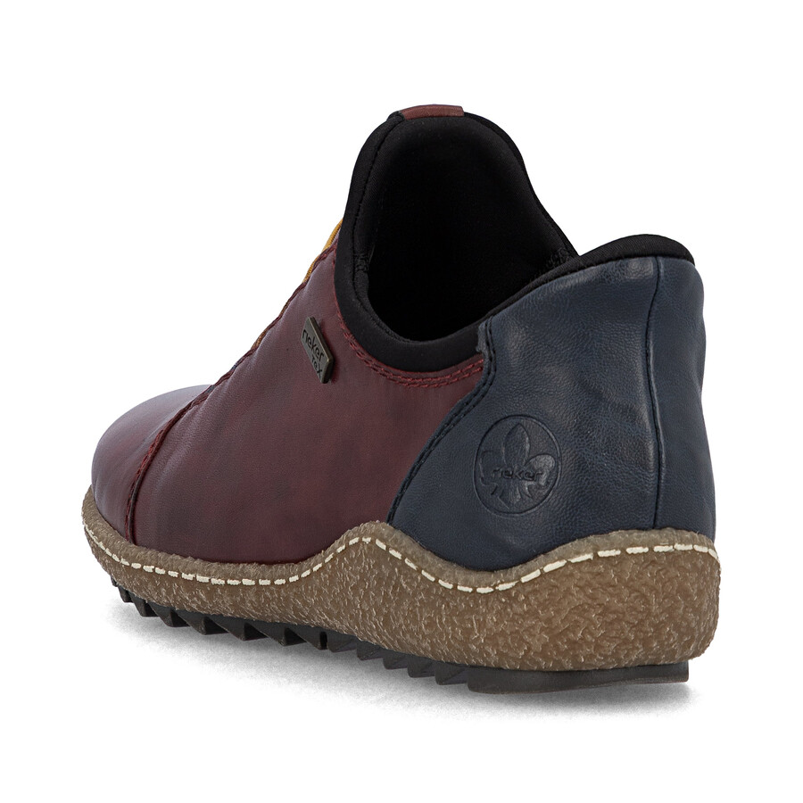 chaussures élastiques rouges pour femmes rieker l7562-35