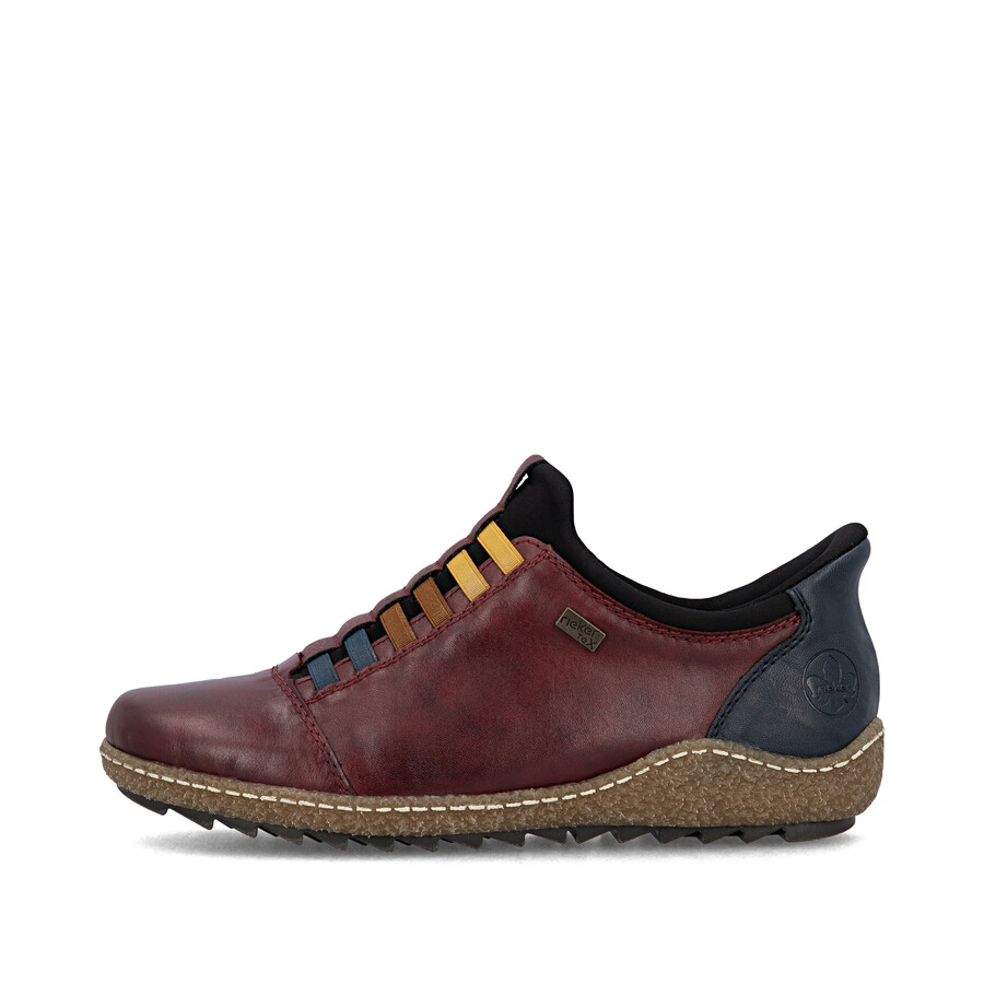 chaussures élastiques rouges pour femmes rieker l7562-35