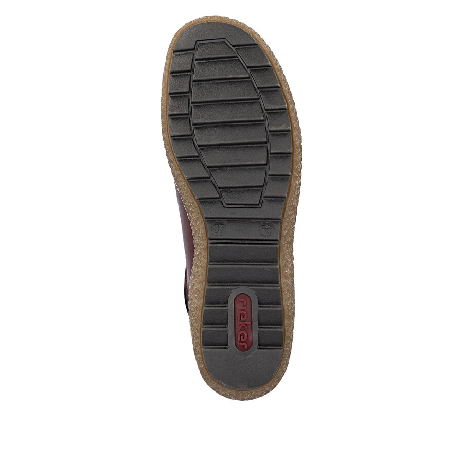 chaussures élastiques rouges pour femmes rieker l7562-35