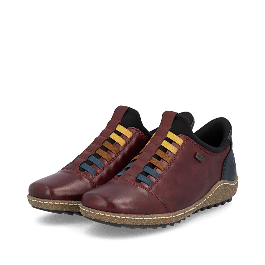 chaussures élastiques rouges pour femmes rieker l7562-35