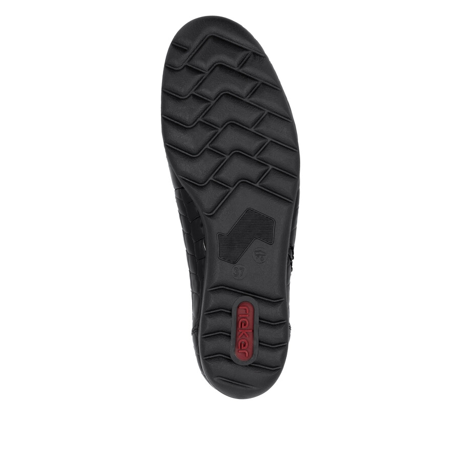 chaussures noires à enfiler pour femmes rieker l9350-01