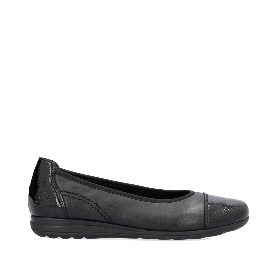 chaussures noires à enfiler pour femmes rieker l9351-00