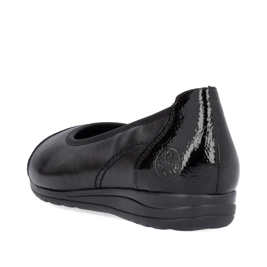 chaussures noires à enfiler pour femmes rieker l9351-00