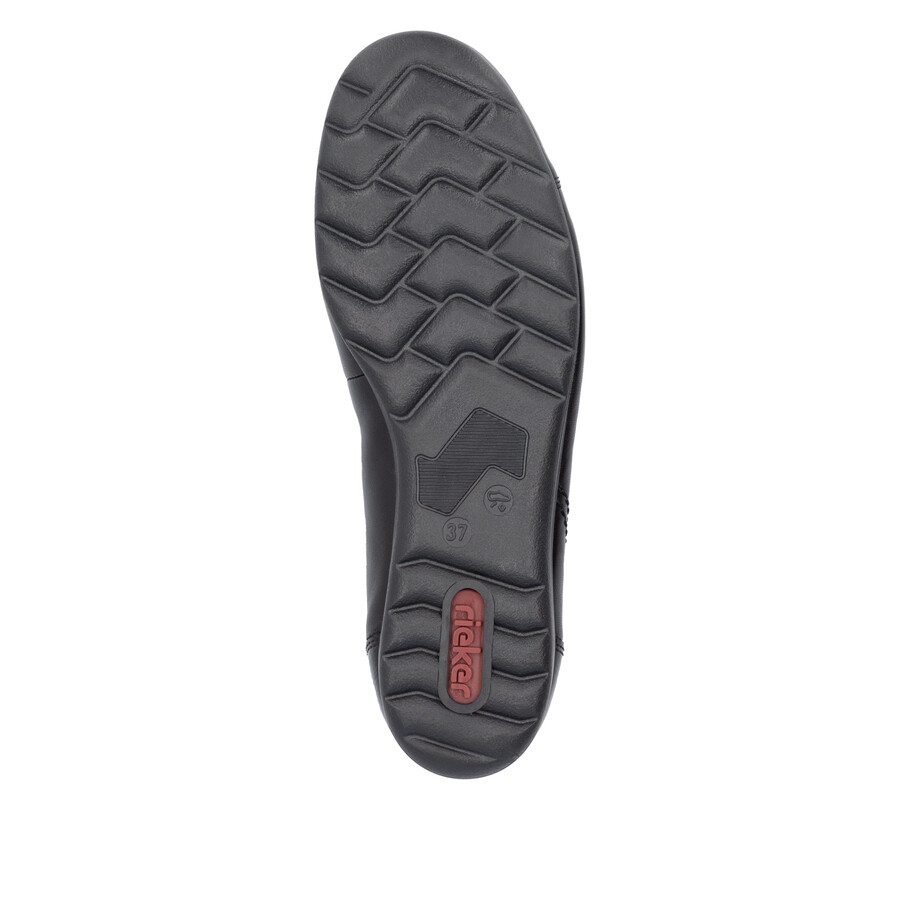 chaussures noires à enfiler pour femmes rieker l9351-00