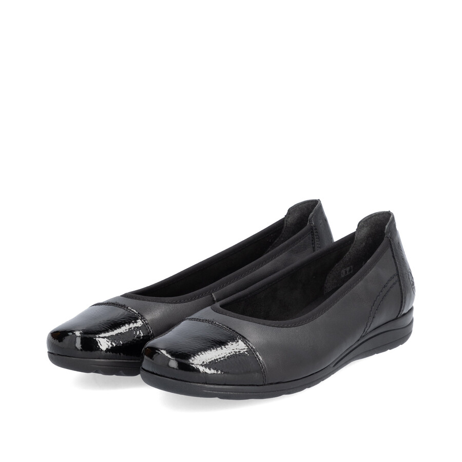 chaussures noires à enfiler pour femmes rieker l9351-00
