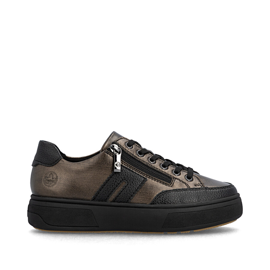 chaussures marron à fermeture éclair pour femmes rieker m7711-25