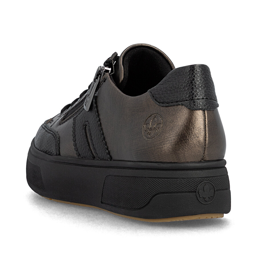 chaussures marron à fermeture éclair pour femmes rieker m7711-25