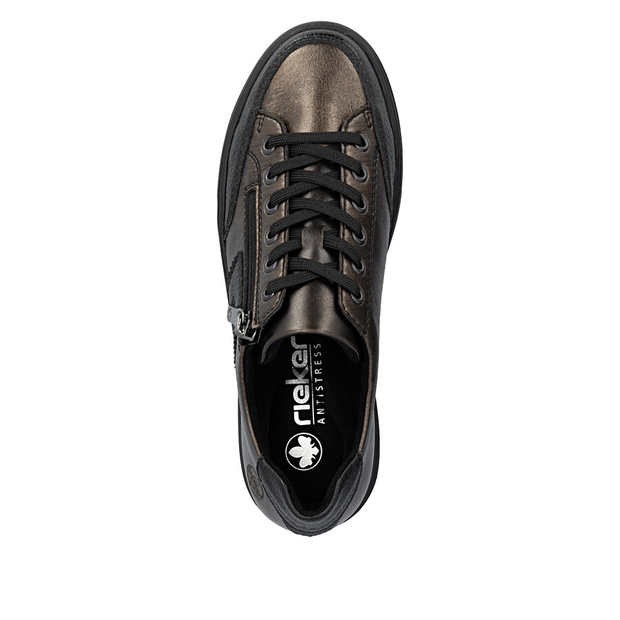 chaussures marron à fermeture éclair pour femmes rieker m7711-25