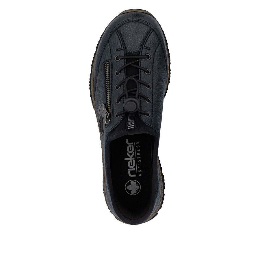 chaussures élastiques bleues pour femmes rieker n3267-15