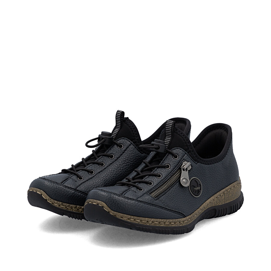 chaussures élastiques bleues pour femmes rieker n3267-15