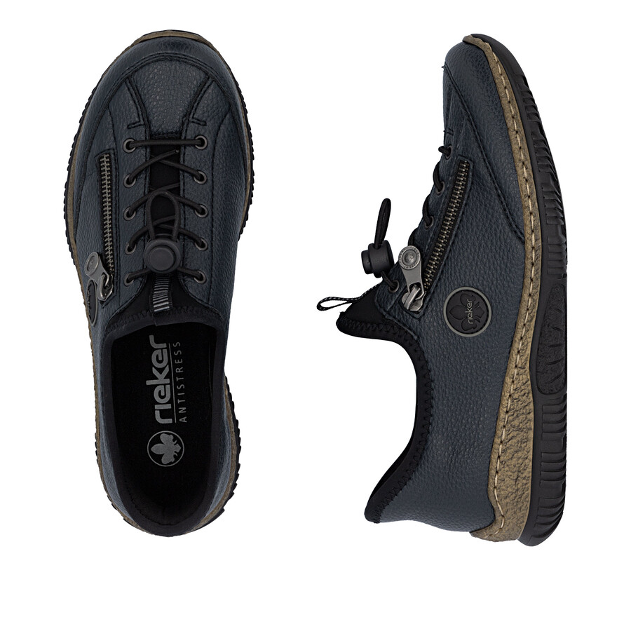 chaussures élastiques bleues pour femmes rieker n3267-15