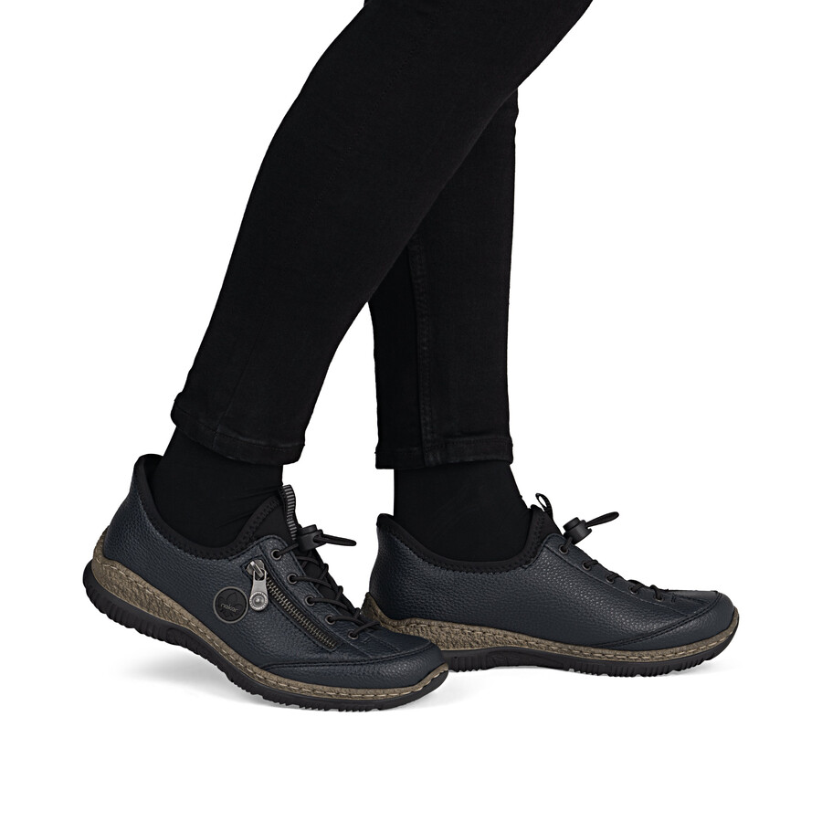 chaussures élastiques bleues pour femmes rieker n3267-15