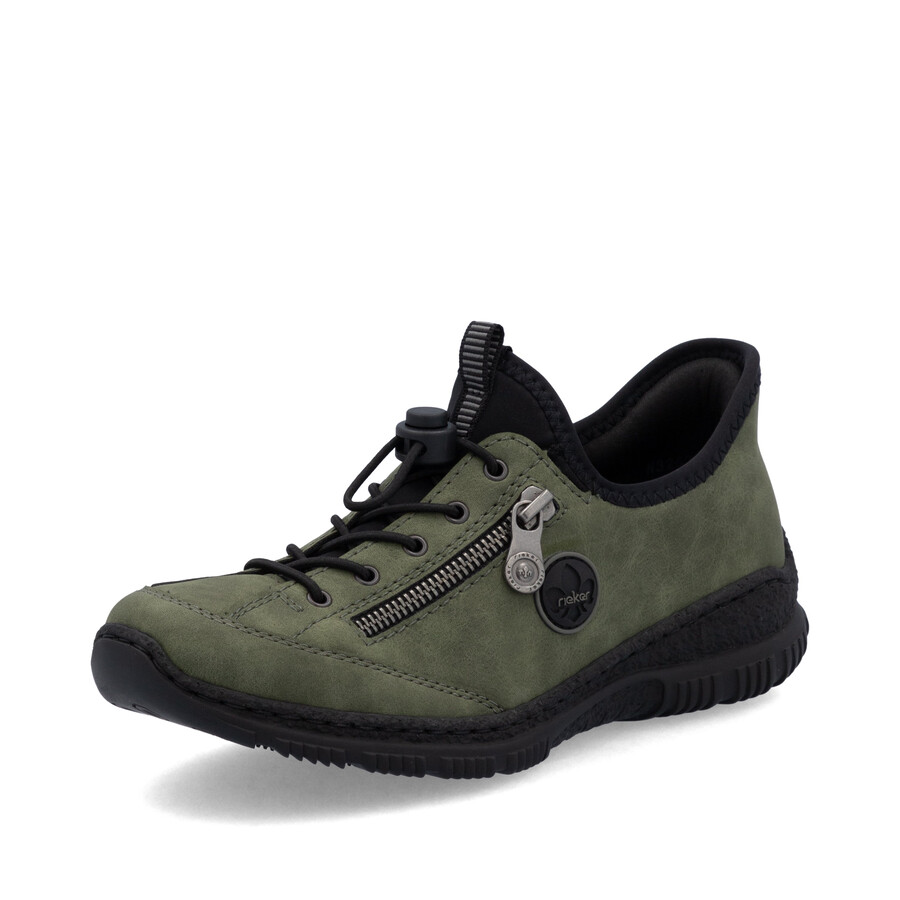 chaussures élastiques vertes pour femmes rieker n3267-54