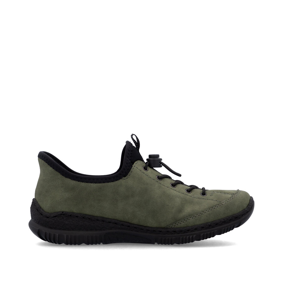 chaussures élastiques vertes pour femmes rieker n3267-54