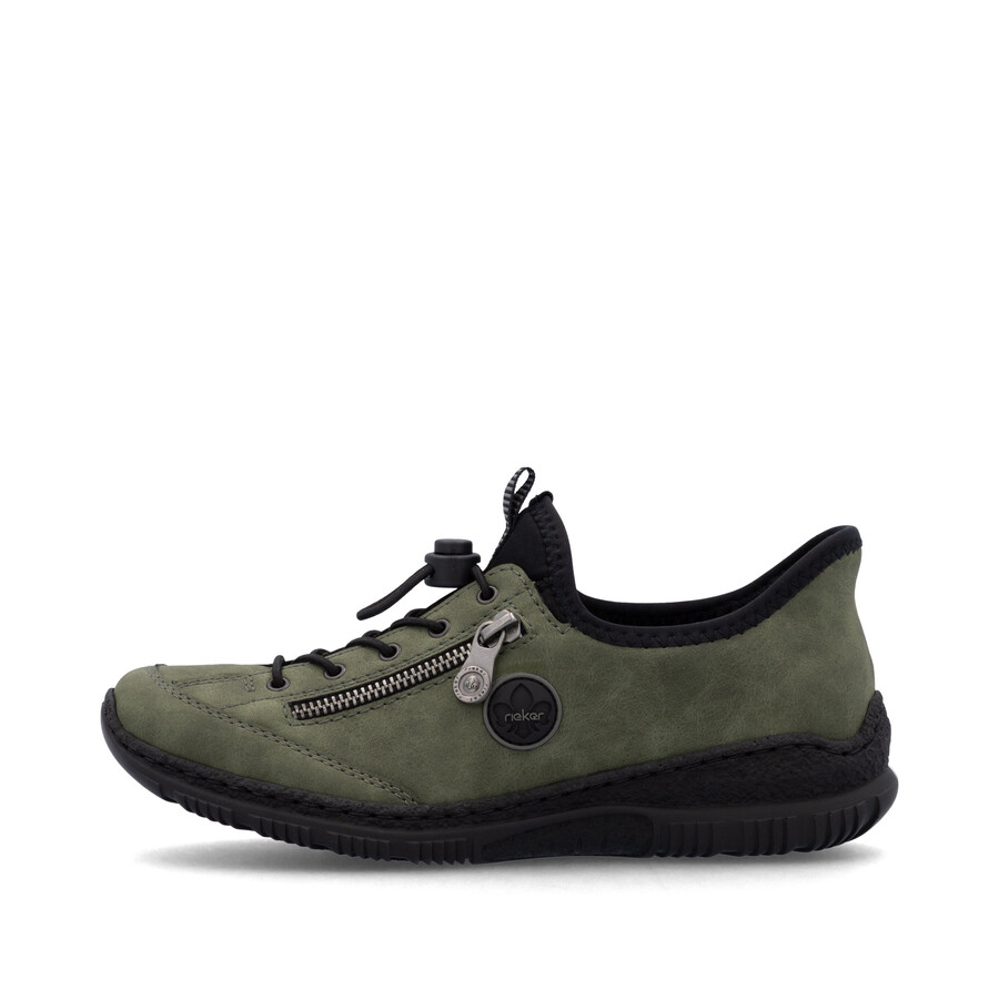 chaussures élastiques vertes pour femmes rieker n3267-54