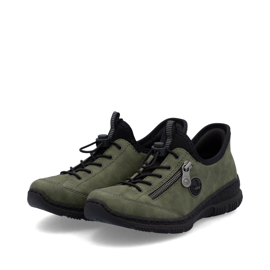 chaussures élastiques vertes pour femmes rieker n3267-54