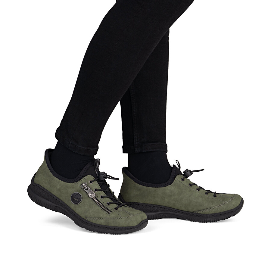 chaussures élastiques vertes pour femmes rieker n3267-54