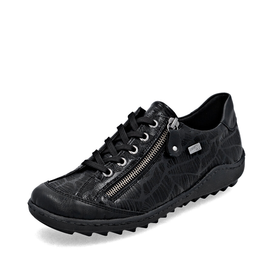 chaussures noires à fermeture éclair pour femmes remonte r1402-00