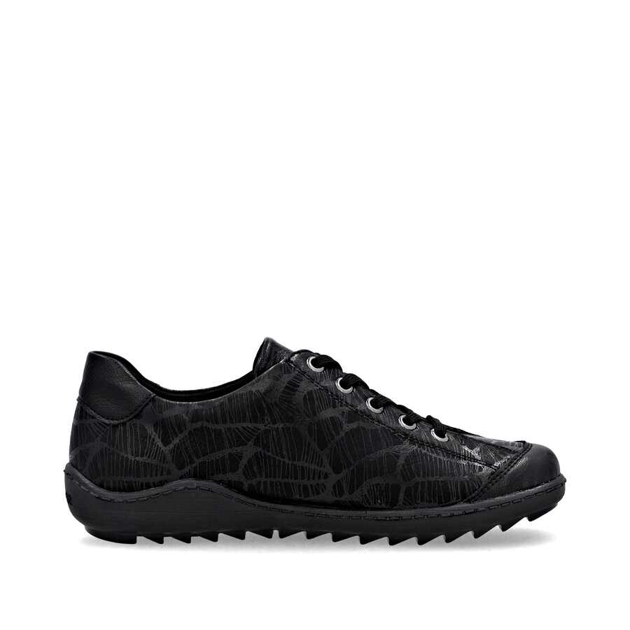 chaussures noires à fermeture éclair pour femmes remonte r1402-00