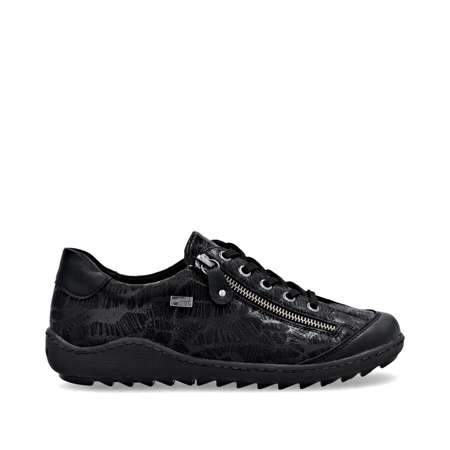chaussures noires à fermeture éclair pour femmes remonte r1402-00