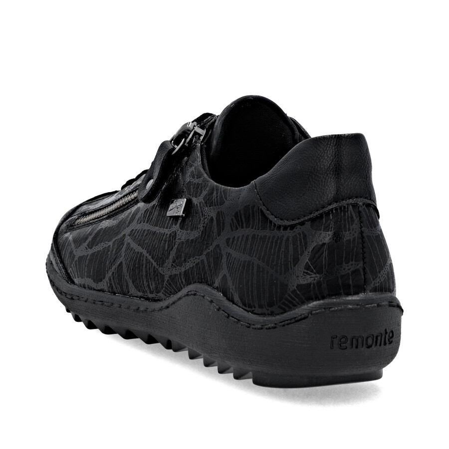 chaussures noires à fermeture éclair pour femmes remonte r1402-00