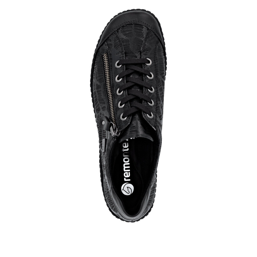 chaussures noires à fermeture éclair pour femmes remonte r1402-00