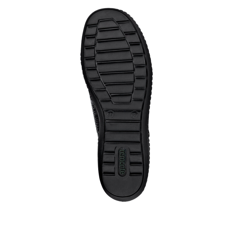 chaussures noires à fermeture éclair pour femmes remonte r1402-00