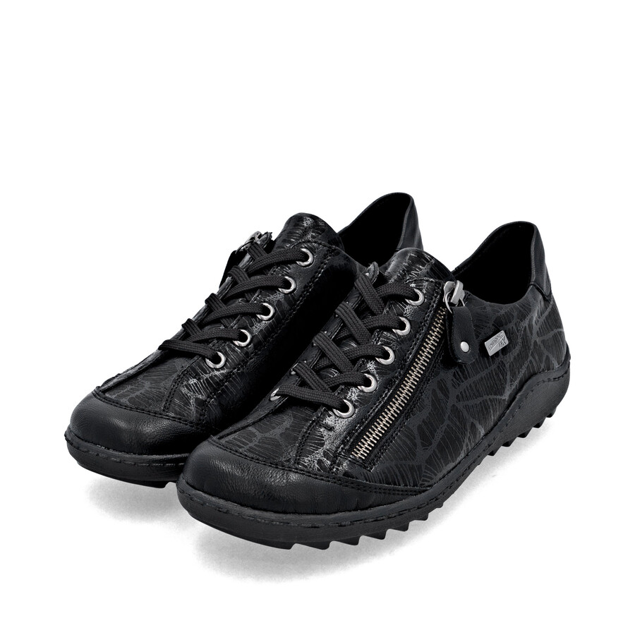 chaussures noires à fermeture éclair pour femmes remonte r1402-00
