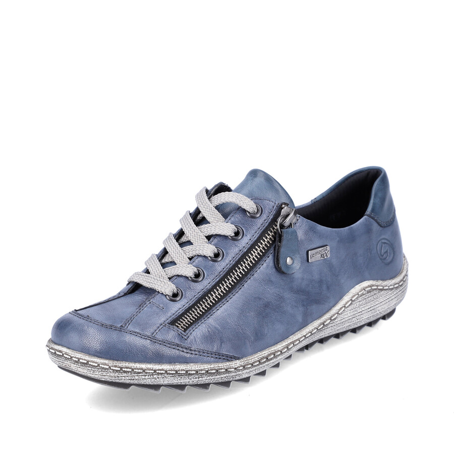 chaussures bleues à fermeture éclair pour femmes remonte r1402-15