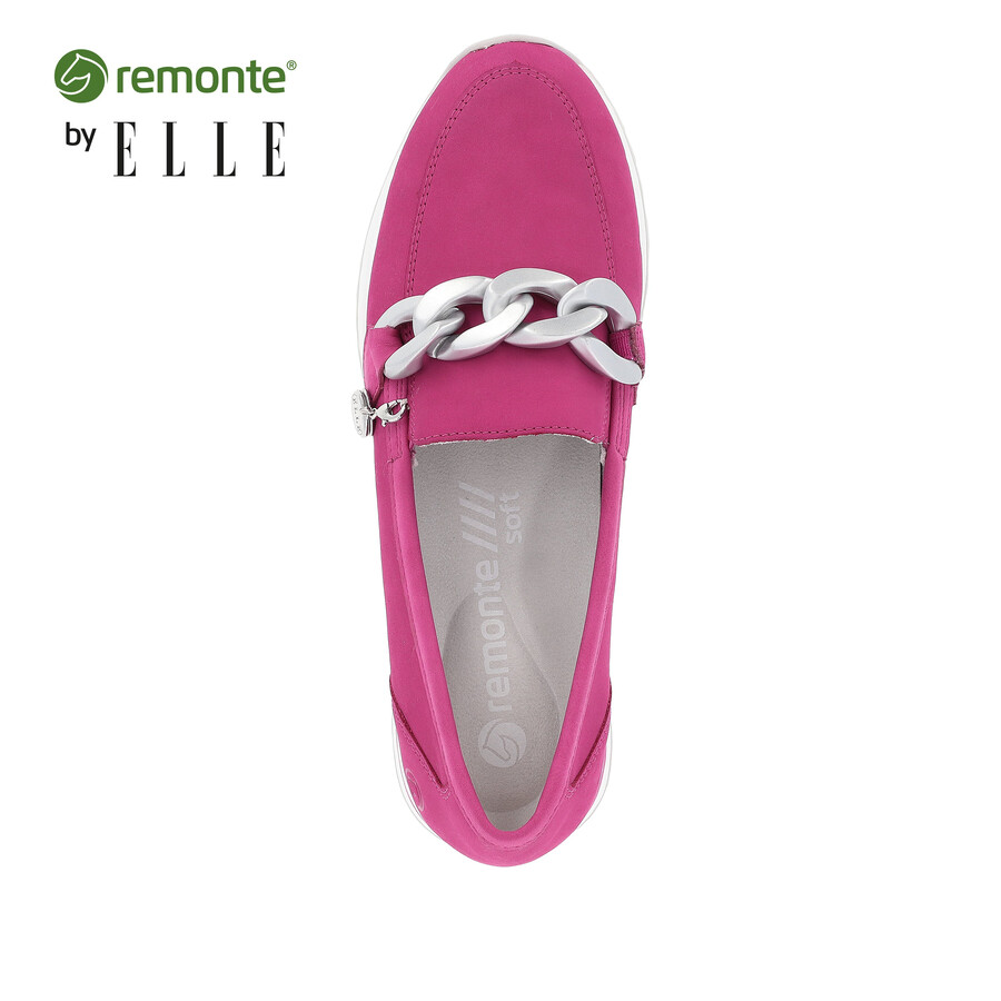 chaussures élastiques roses pour femmes remonte r2544-32