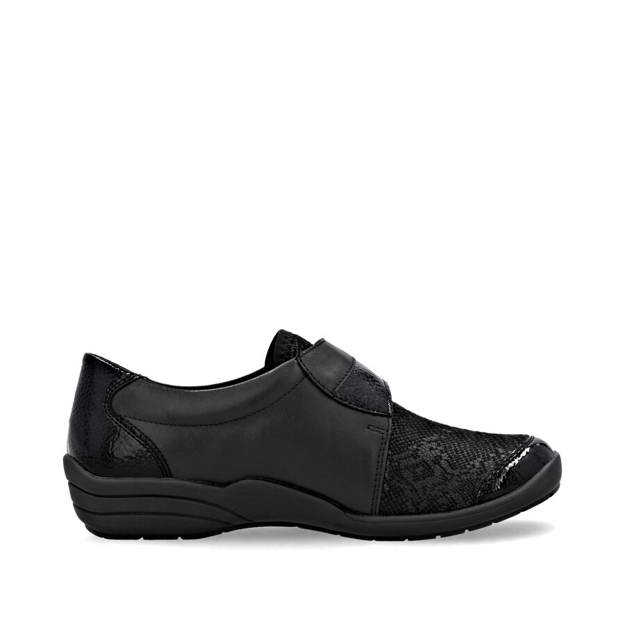 chaussures noires à scratch pour femmes remonte r7600-00