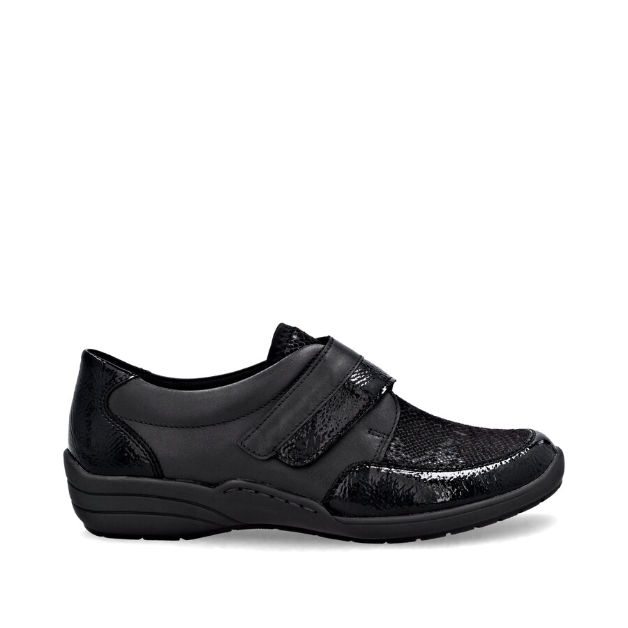 chaussures noires à scratch pour femmes remonte r7600-00